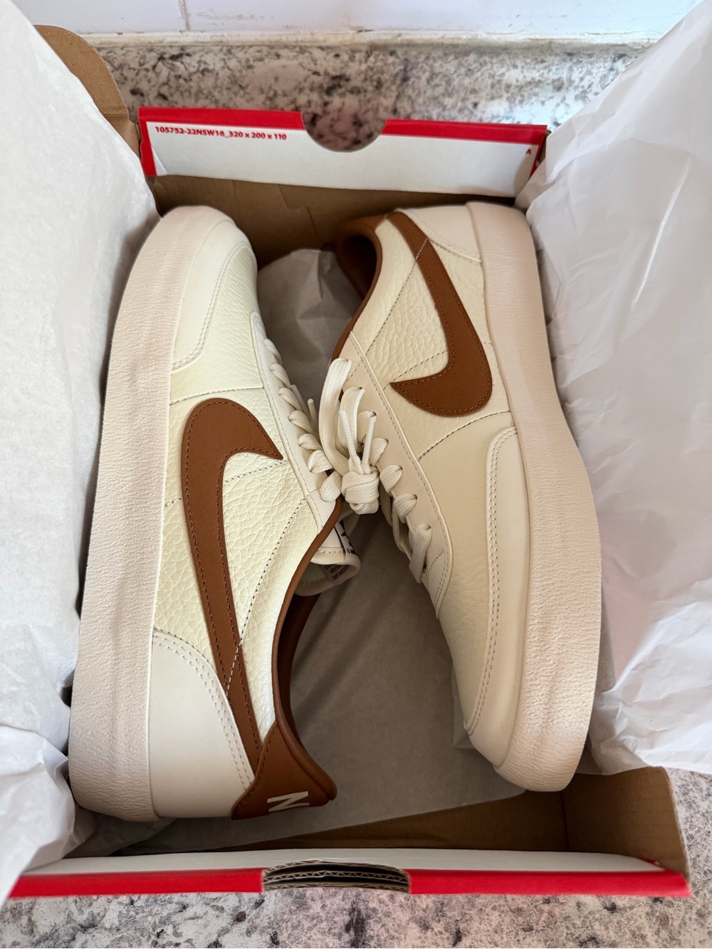 Nike Killshot 2 LTR PRM Soft Pearl LT British Tan Size 10 Men’s (New With Box)